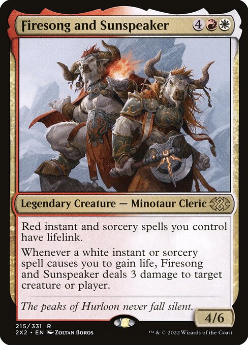 Firesong and Sunspeaker - Double Masters 2022 Magic card