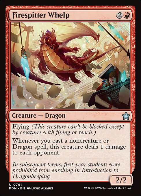 Firespitter Whelp - Foundations Magic card