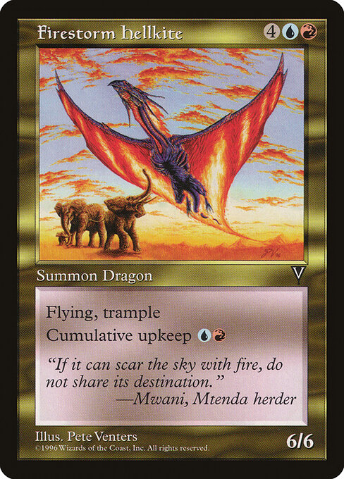 Firestorm Hellkite - Visions Magic card