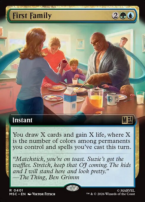 First Family - Marvel Super Heroes Commander (#401) - Illustrated by Viktor Fetsch - Magic: The Gathering Card