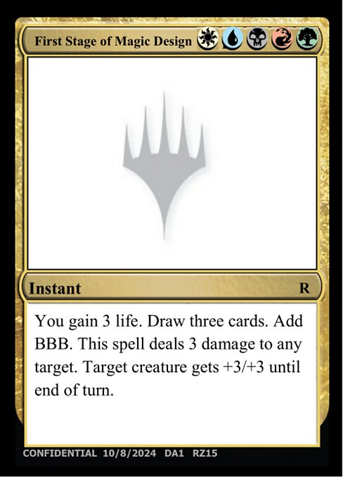 First Stage of Magic Design - Unknown Event Magic card