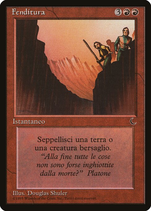 Grieta (Fissure) - Fourth Edition Foreign Black Border (#194) - Illustrated by Douglas Shuler - Magic: The Gathering Card