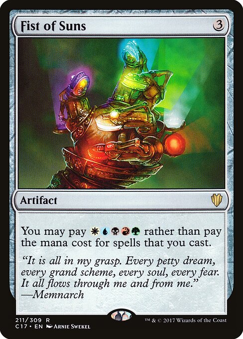Fist of Suns - Commander 2017 (#211) - Illustrated by Arnie Swekel - Magic: The Gathering Card