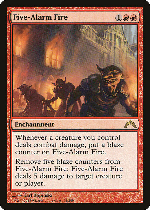 Five-Alarm Fire - Gatecrash (#91) - Illustrated by Karl Kopinski - Magic: The Gathering Card