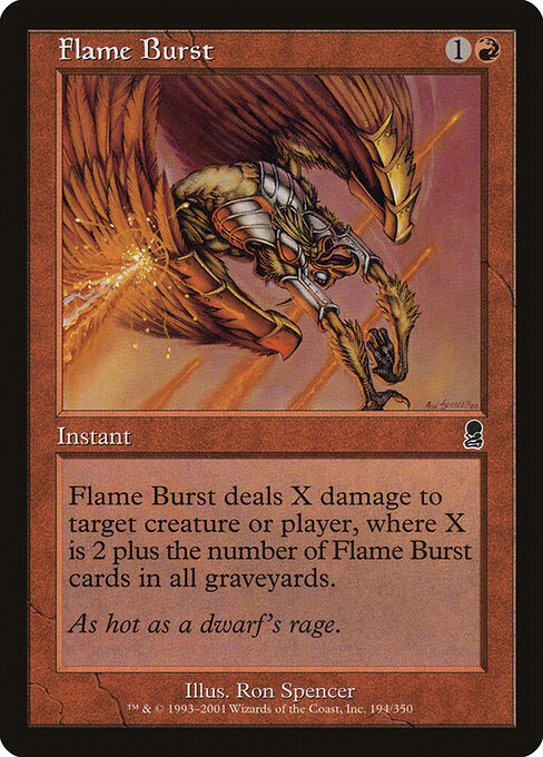 Flame Burst - Odyssey Magic card