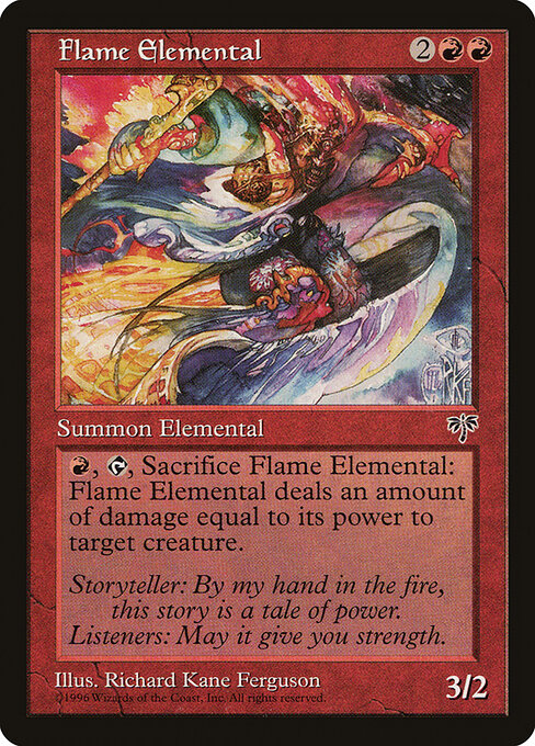 Flame Elemental - Mirage Magic card
