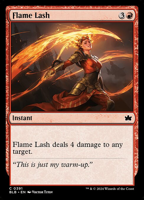 Flame Lash - Bloomburrow (#391) - Illustrated by Viktor Titov - Magic: The Gathering Card