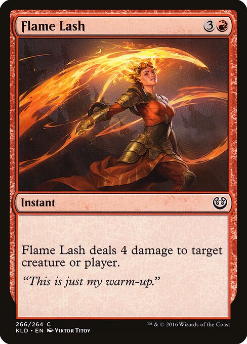 Fouet de flamme (Flame Lash) - Kaladesh (#266) - Illustrated by Viktor Titov - Magic: The Gathering Card