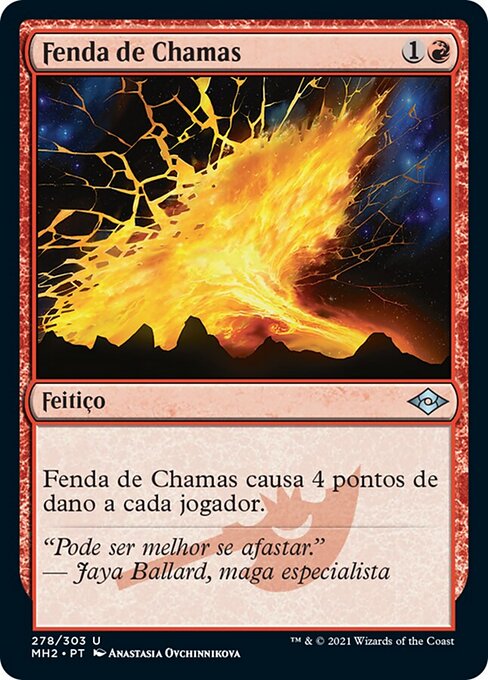 Fenda de Chamas (Flame Rift) - Nemesis (#80) - Illustrated by Ben Thompson - Magic: The Gathering Card