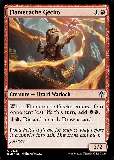 Flamecache Gecko - Bloomburrow Magic card