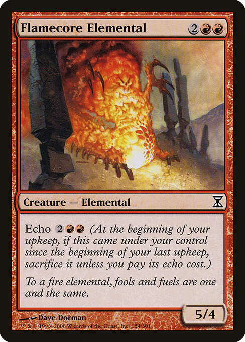 Flamecore Elemental - Time Spiral Magic card