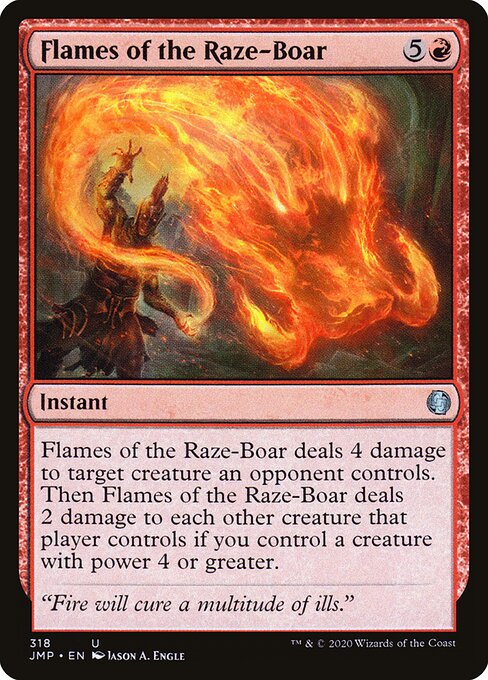 Flames of the Raze-Boar - Jumpstart Magic card