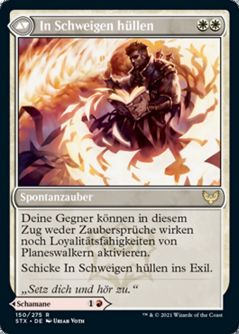 Flamescroll Celebrant // Revel in Silence - Strixhaven: School of Mages (#150) - Illustrated by Uriah Voth - Magic: The Gathering Card