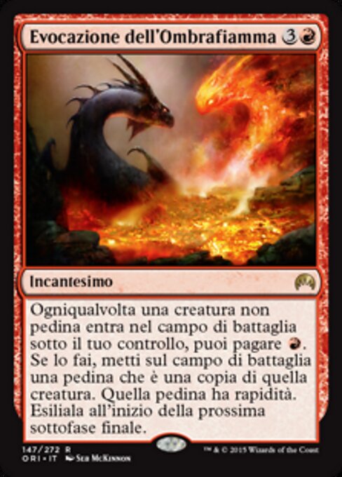 Evocazione dell'Ombrafiamma (Flameshadow Conjuring) - Magic Origins (#147) - Illustrated by Seb McKinnon - Magic: The Gathering Card