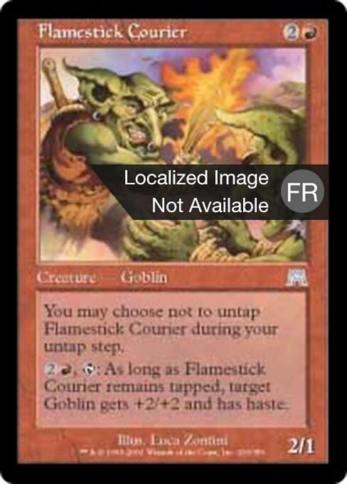 Messaggero Pirolancia (Flamestick Courier) - Onslaught (#203) - Illustrated by Luca Zontini - Magic: The Gathering Card