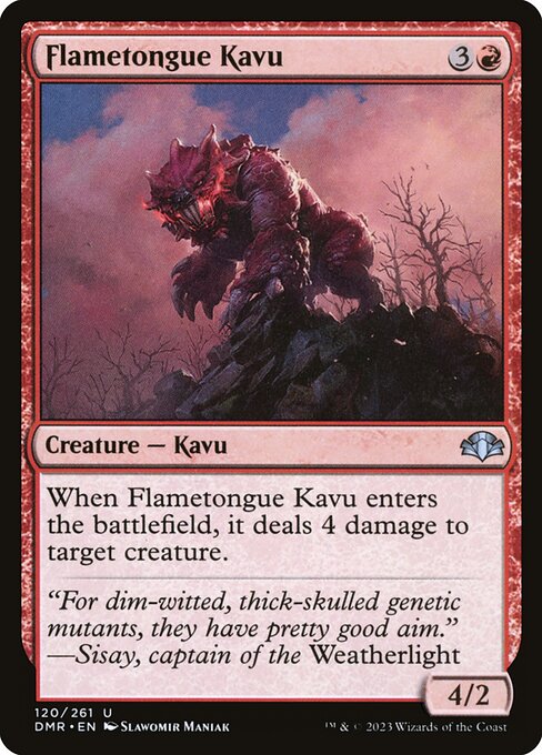 Flametongue Kavu - Dominaria Remastered Magic card