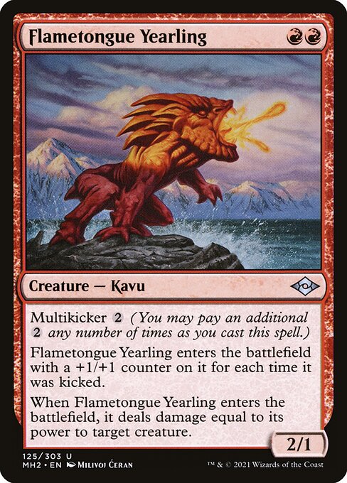 Flametongue Yearling - Modern Horizons 2 Magic card