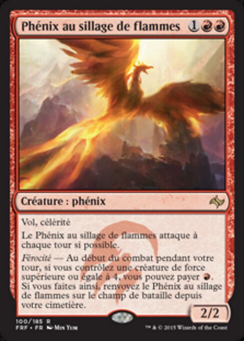 Flammenpfad-Phoenix (Flamewake Phoenix) - Foundations (#198) - Illustrated by Min Yum - Magic: The Gathering Card