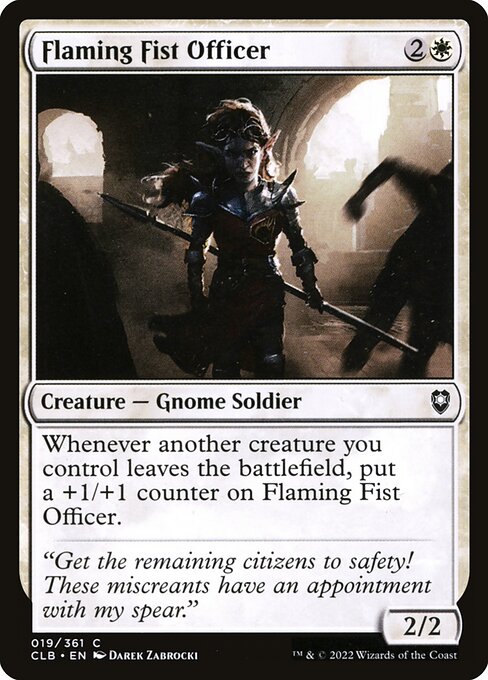 Flaming Fist Officer - Commander Legends: Battle for Baldur's Gate Magic card