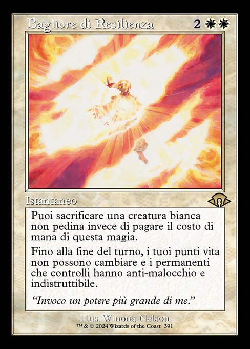 堅忍の閃光 (Flare of Fortitude) - Modern Horizons 3 (#391) - Illustrated by Winona Nelson - Magic: The Gathering Card