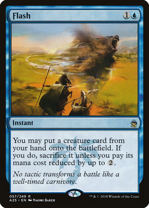 Flash - Masters 25 (#57) - Illustrated by Naomi Baker - Magic: The Gathering Card