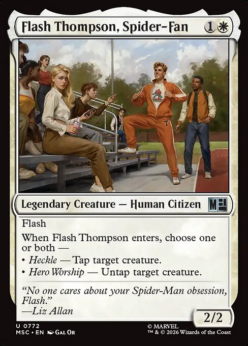 Flash Thompson, Spider-Fan - Marvel Super Heroes Commander Magic card