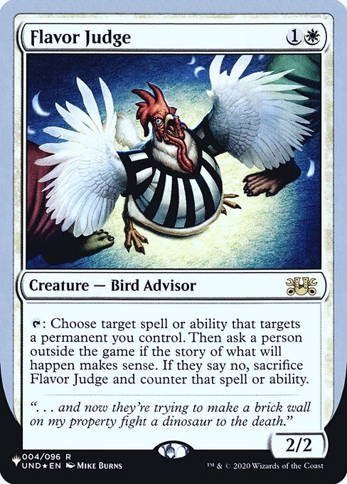 Flavor Judge - The List (Unfinity Foil Edition) (#3) - Illustrated by Mike Burns - Magic: The Gathering Card