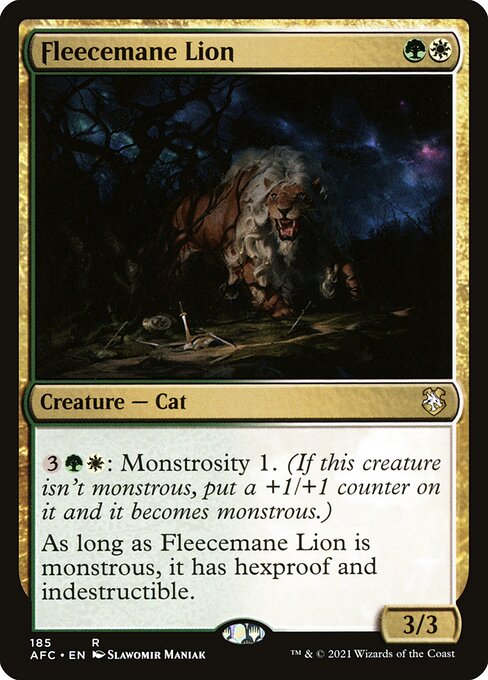 Fleecemane Lion - Forgotten Realms Commander Magic card