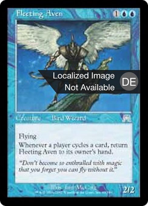 Avemain fugitif (Fleeting Aven) - Onslaught (#83) - Illustrated by Iain McCaig - Magic: The Gathering Card