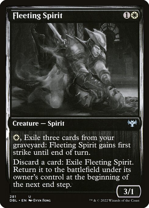 Espíritu fugaz (Fleeting Spirit) - Innistrad: Crimson Vow (#14) - Illustrated by Evyn Fong - Magic: The Gathering Card