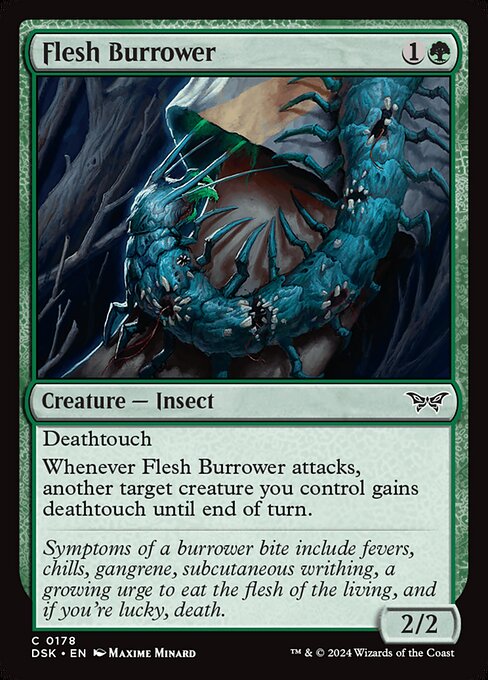 Flesh Burrower - Duskmourn: House of Horror Magic card