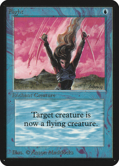 Volar (Flight) - Fourth Edition Foreign Black Border (#72) - Illustrated by Anson Maddocks - Magic: The Gathering Card