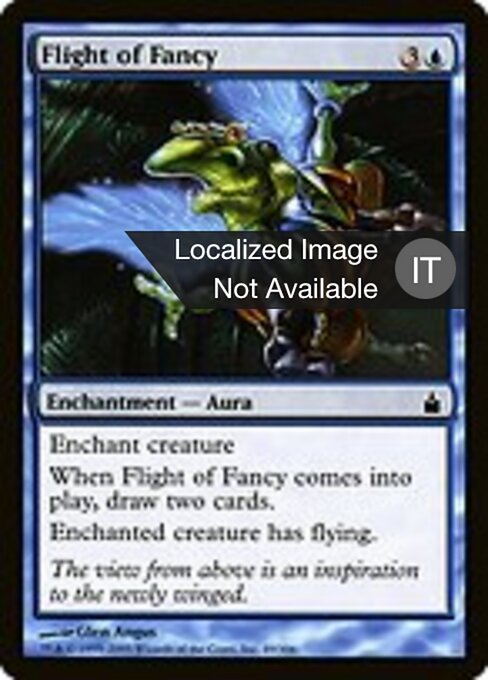 Vuelo inspirado (Flight of Fancy) - Ravnica: City of Guilds (#49) - Illustrated by Glen Angus - Magic: The Gathering Card