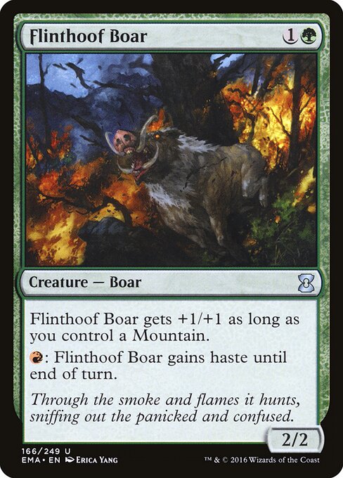 Flinthoof Boar - Eternal Masters (#166) - Illustrated by Erica Yang - Magic: The Gathering Card