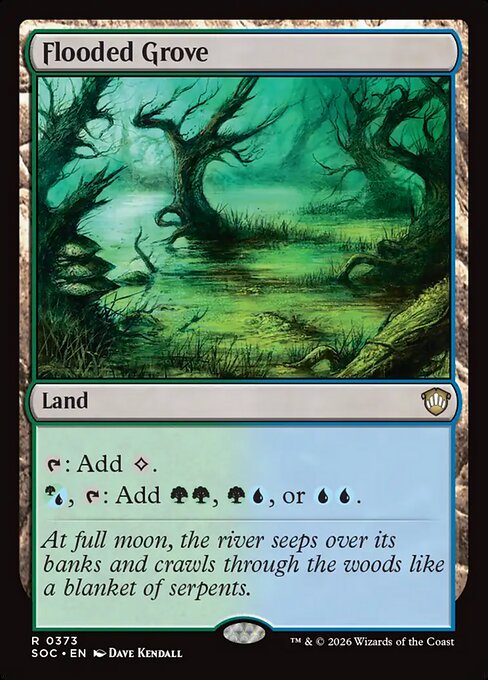 Flooded Grove - Secrets of Strixhaven Commander Magic card