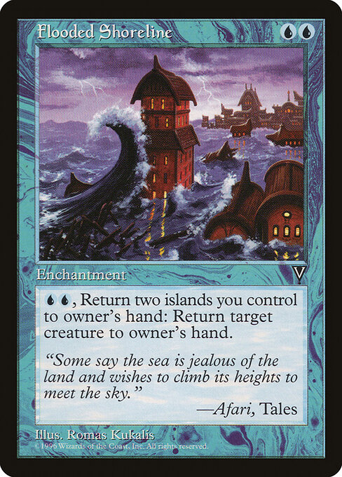 Flooded Shoreline - Visions Magic card