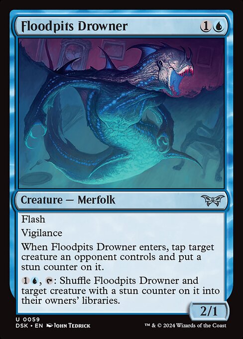 Floodpits Drowner - Duskmourn: House of Horror Magic card