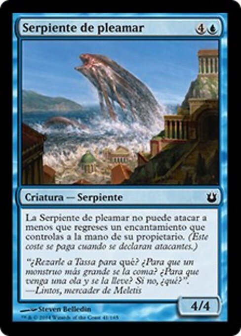 氾濫潮の海蛇 (Floodtide Serpent) - Born of the Gods (#41) - Illustrated by Steven Belledin - Magic: The Gathering Card