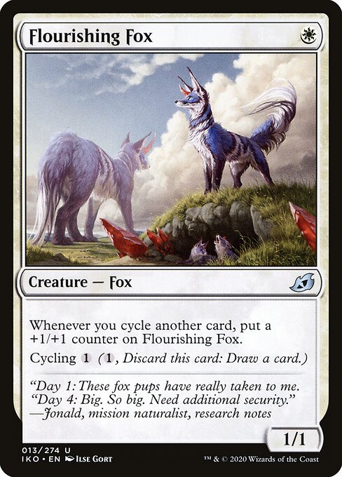 융성하는 여우 (Flourishing Fox) - Ikoria: Lair of Behemoths (#13) - Illustrated by Ilse Gort - Magic: The Gathering Card
