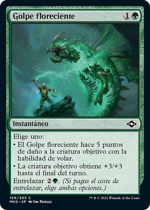 Golpe floreciente (Flourishing Strike) - Modern Horizons 2 (#159) - Illustrated by Jim Pavelec - Magic: The Gathering Card