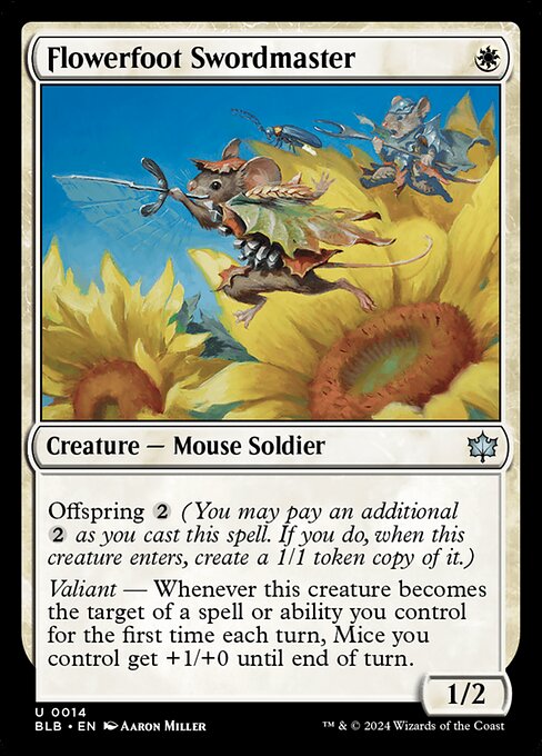 Flowerfoot Swordmaster - Bloomburrow Magic card