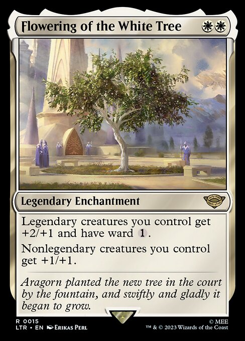 Flowering of the White Tree - The Lord of the Rings: Tales of Middle-earth (#15) - Illustrated by Erikas Perl - Magic: The Gathering Card