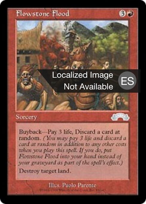 Flowstone Flood - Exodus (#83) - Illustrated by Paolo Parente - Magic: The Gathering Card