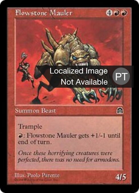 Picchiatore di Mutaroccia (Flowstone Mauler) - Stronghold (#85) - Illustrated by Paolo Parente - Magic: The Gathering Card