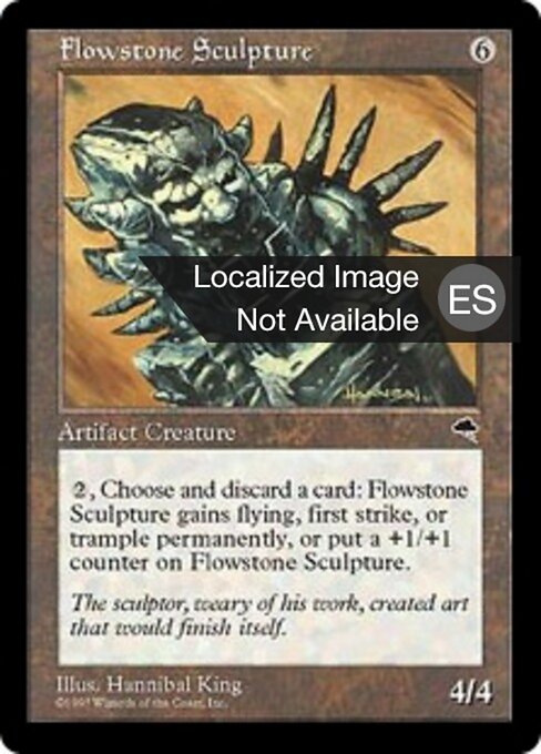 Schmelzstein-Skulptur (Flowstone Sculpture) - Tempest (#288) - Illustrated by Hannibal King - Magic: The Gathering Card