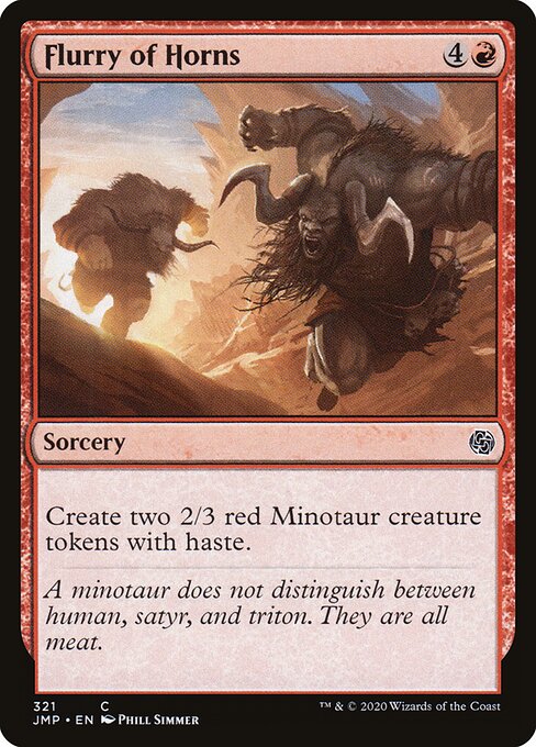 Flurry of Horns - Jumpstart (#321) - Illustrated by Phill Simmer - Magic: The Gathering Card