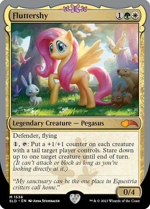 Fluttershy - Secret Lair Drop (#1538) - Illustrated by Anna Steinbauer - Magic: The Gathering Card