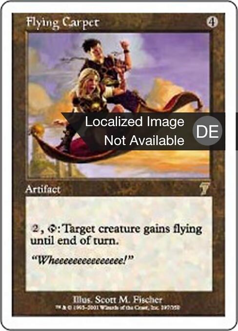 Flying Carpet - Seventh Edition (#297★) - Illustrated by Scott M. Fischer - Magic: The Gathering Card