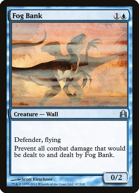 Banc de brouillard (Fog Bank) - Commander 2011 (#47) - Illustrated by Scott Kirschner - Magic: The Gathering Card