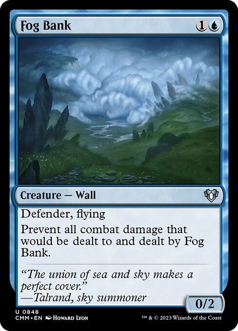 Nebelbank (Fog Bank) - Commander Masters (#848) - Illustrated by Howard Lyon - Magic: The Gathering Card